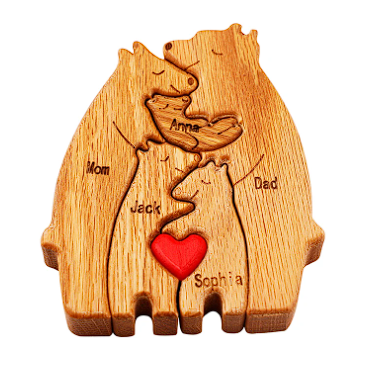 Wood Bear Family Puzzle